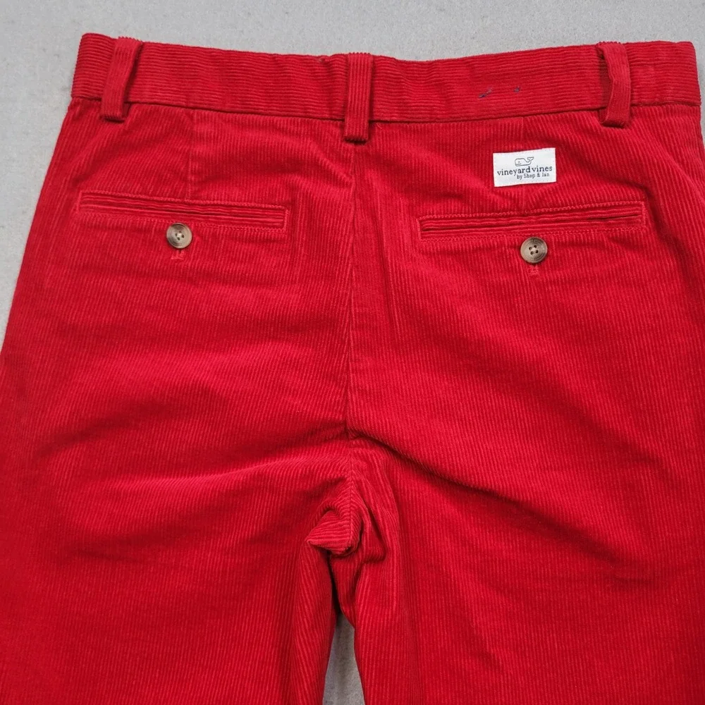 Vineyard Vines Boys‎ Red Corduroy Pants Size 16 Preppy Straight Leg Holiday
